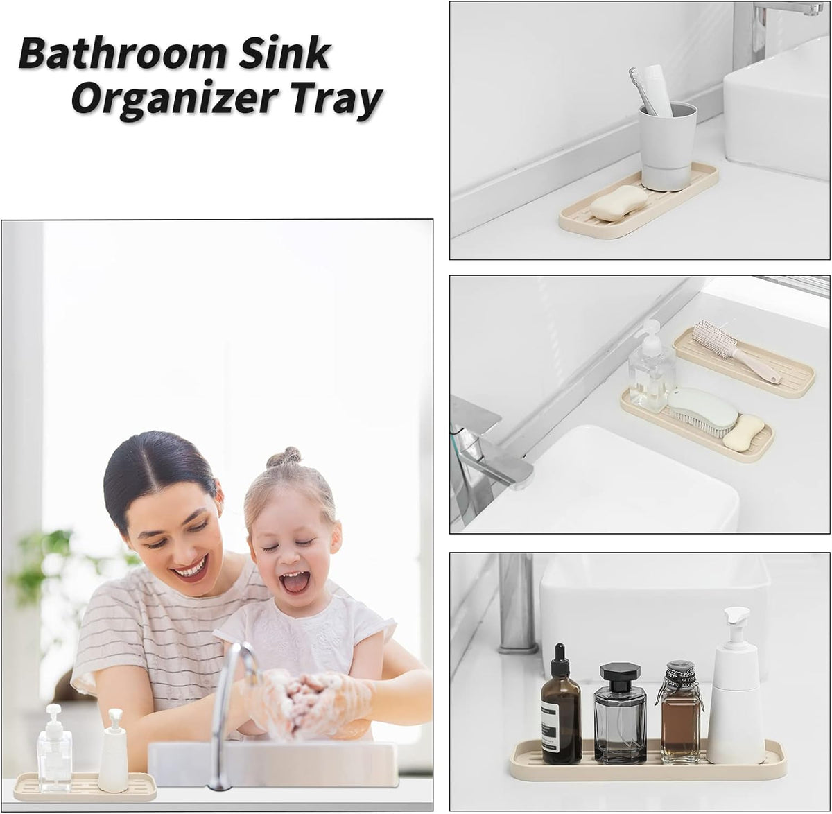 Silicone Kitchen Sink Organizer Tray for Multiple Usage,Eco-Friendly Sponges Holder for Kitchen