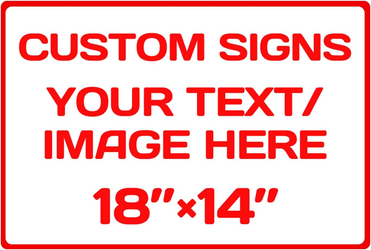 Custom Aluminum Weatherproof Metal Signs - Multiple Sizes, Personalized Text & Picture, Horizontal