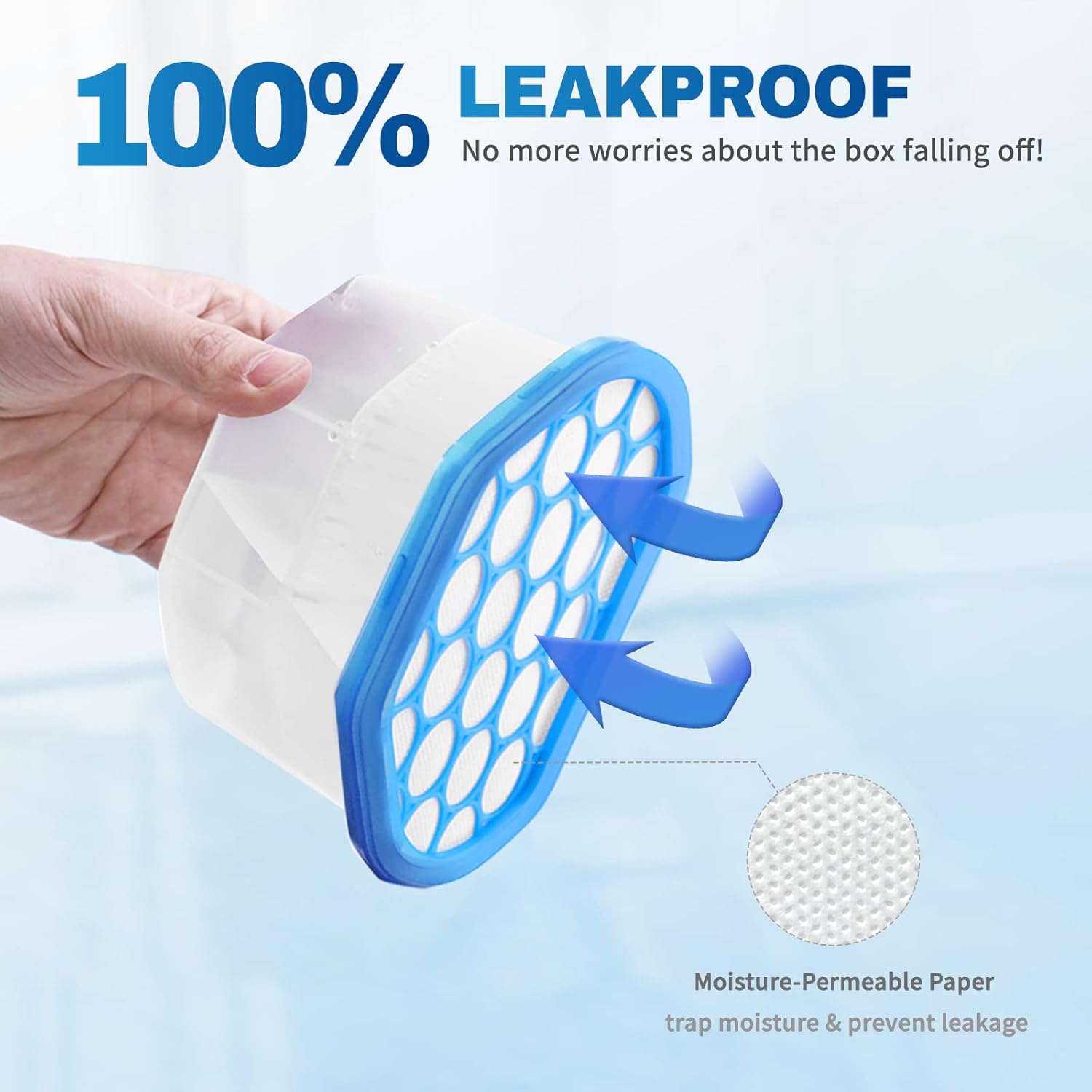 Vacplus Moisture Absorbers 6 Pack, 10.5 Oz Portable Humidity Absorber Boxes for Your Bathroom