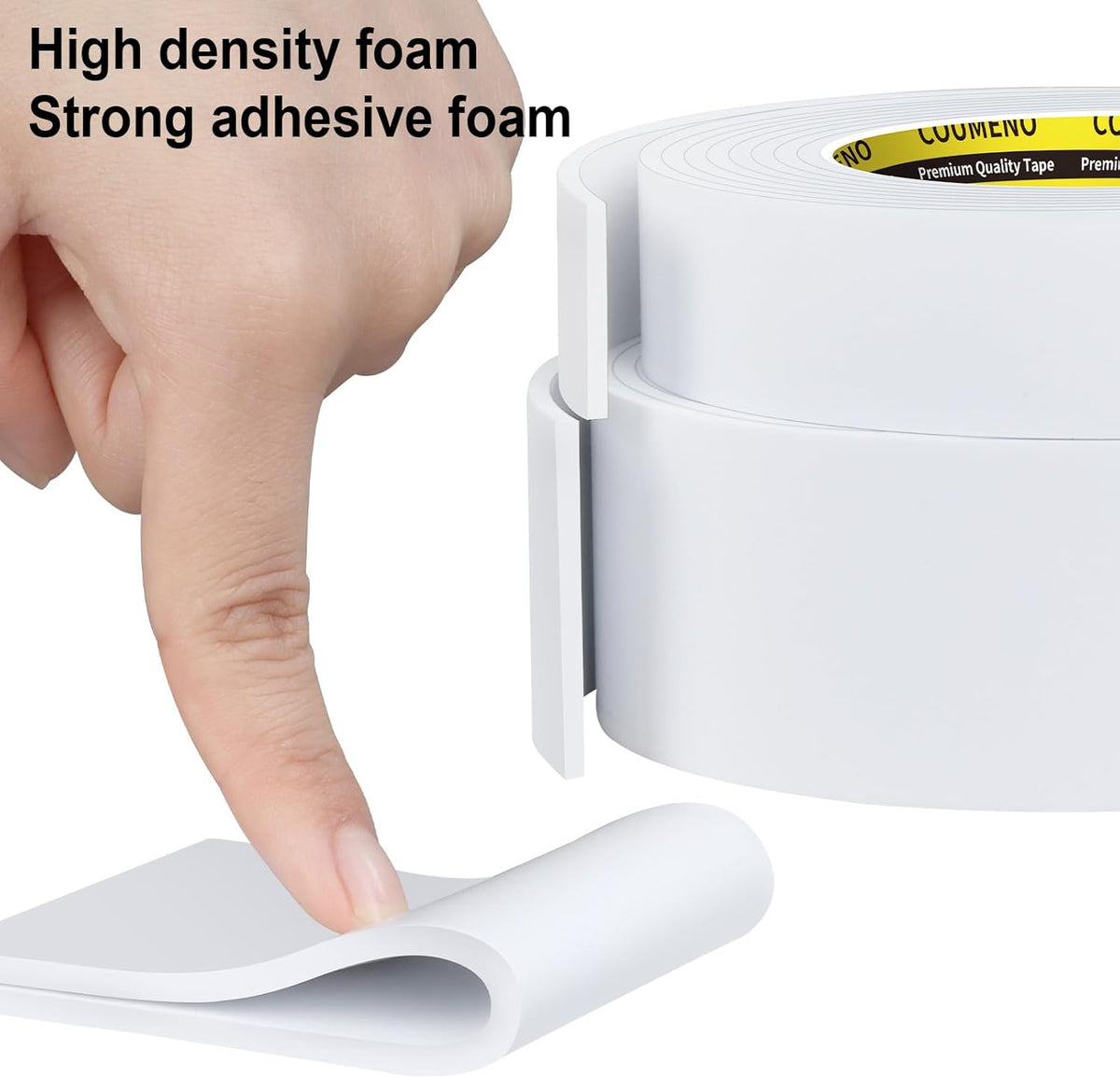 2 Pack EVA Single-Sided Adhesive Foam Tape 1.2inx16.4FT Single-Sided Sealing Strip Foam Pad Sponge