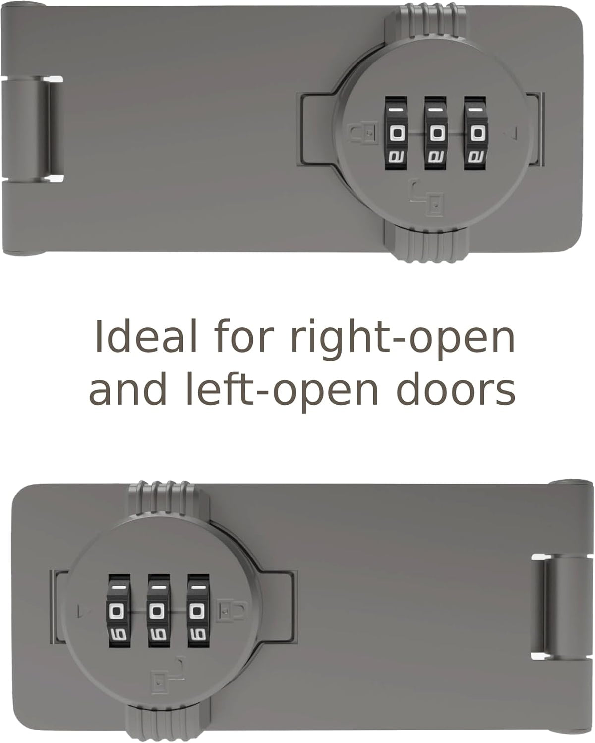 Keyless Combination Lock – 3-Digit Combination Lock for Cabinet Doors – Twist Knob Hasp Latch Lock