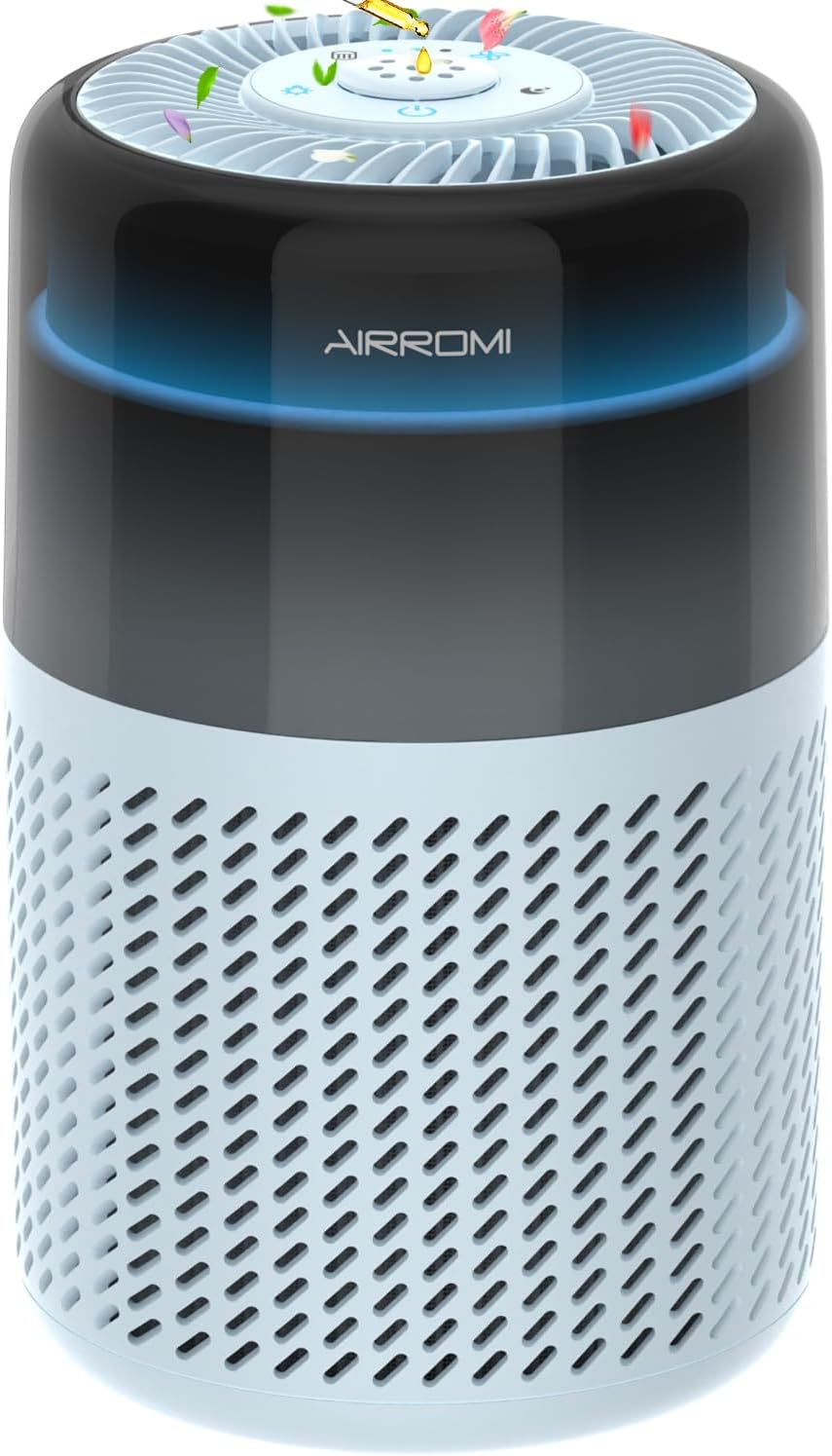 AIRROMI Air Purifier for Bedroom Home,HEPA Filter,Covers Upto 549 Ft²,Quiet 360°intake Air Cleaner