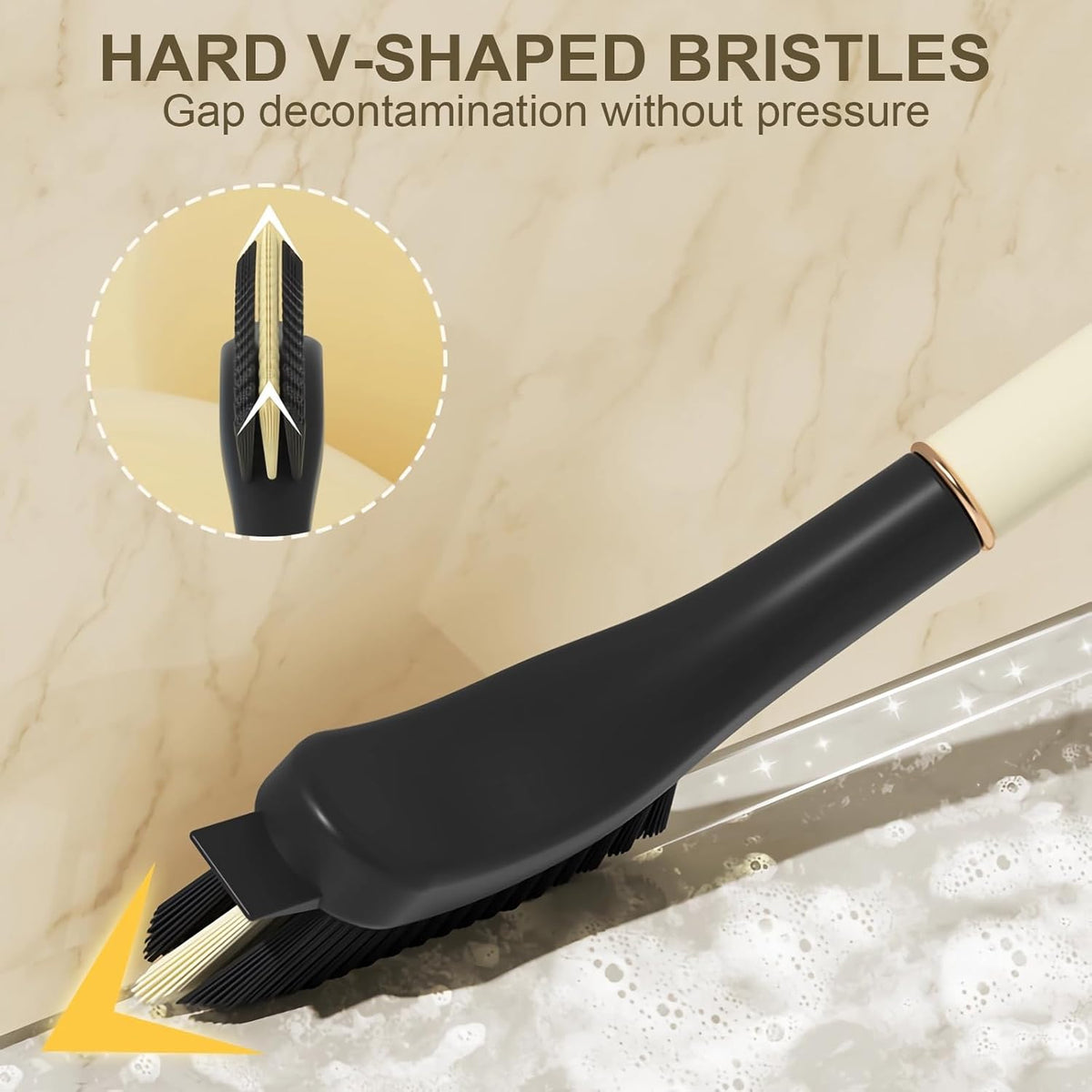 Crevice Cleaning Brush, Hard Bristle Grout Brush Gap Cleaner Tool for Tight Groove Spaces, Kitchen