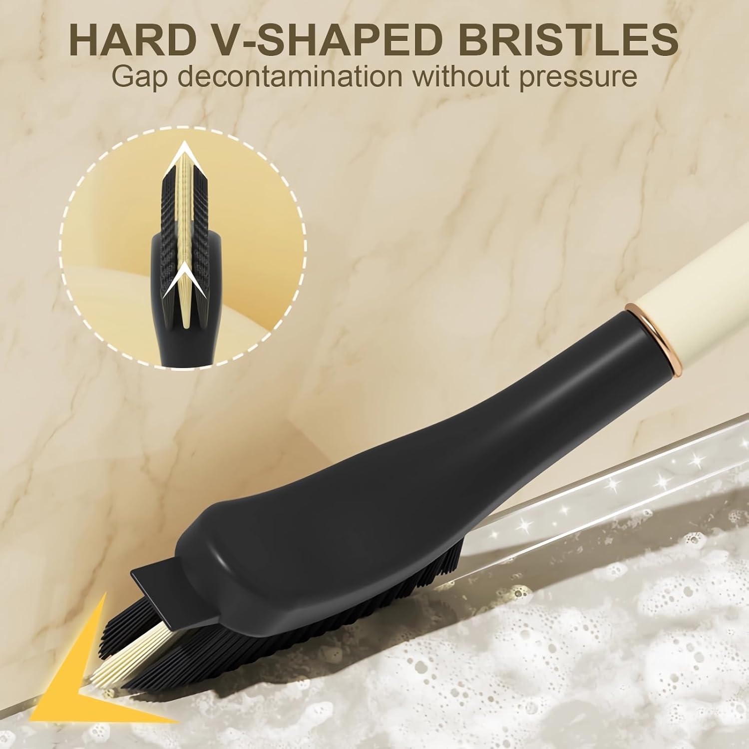 Crevice Cleaning Brush, Hard Bristle Grout Brush Gap Cleaner Tool for Tight Groove Spaces, Kitchen