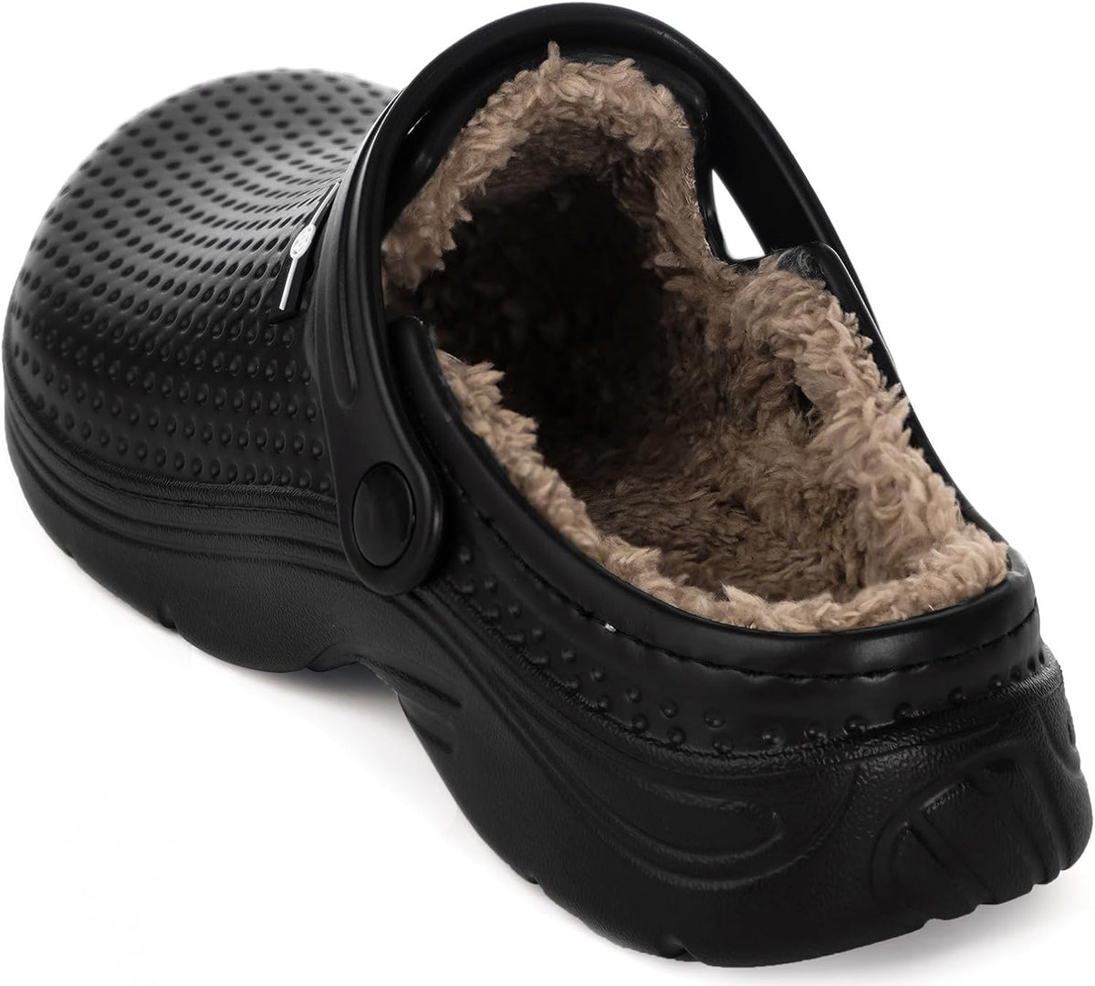 Womens Mens Fur Lined Clogs Waterproof Garden Shoes Winter Warm Fleece Lining Fuzzy House Home