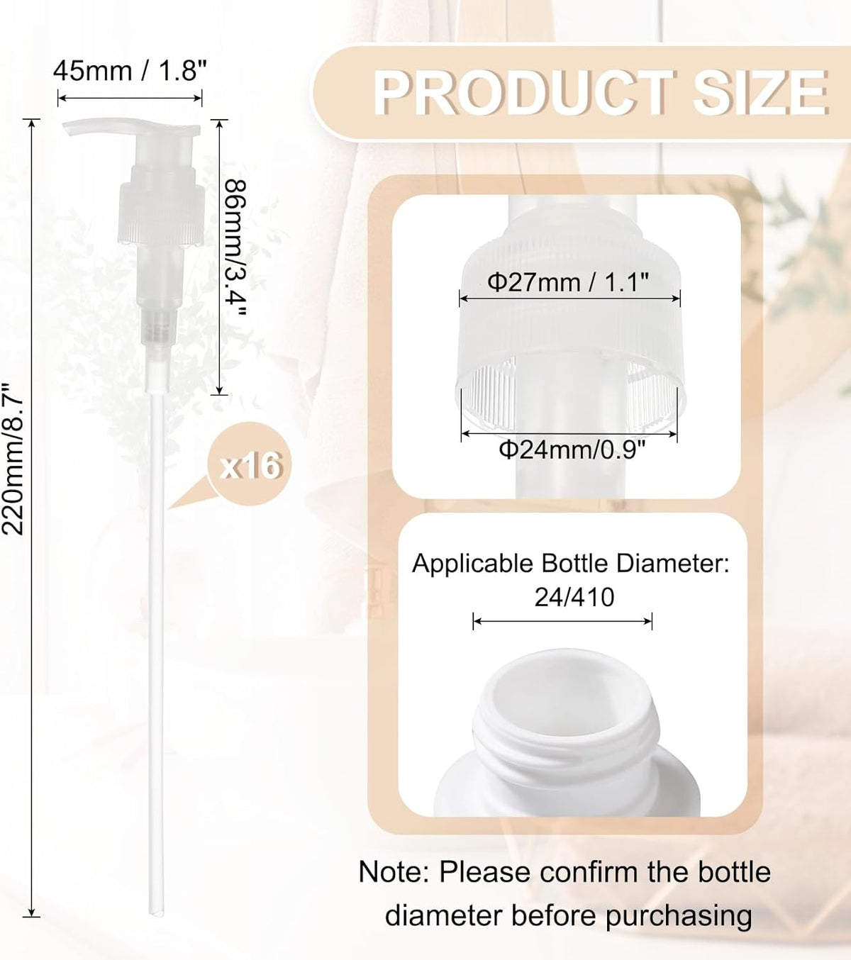uxcell 16 Pcs Soap Dispenser Pump Heads Soap Dispensers Top Pumps Replacement Switch Pumphead for
