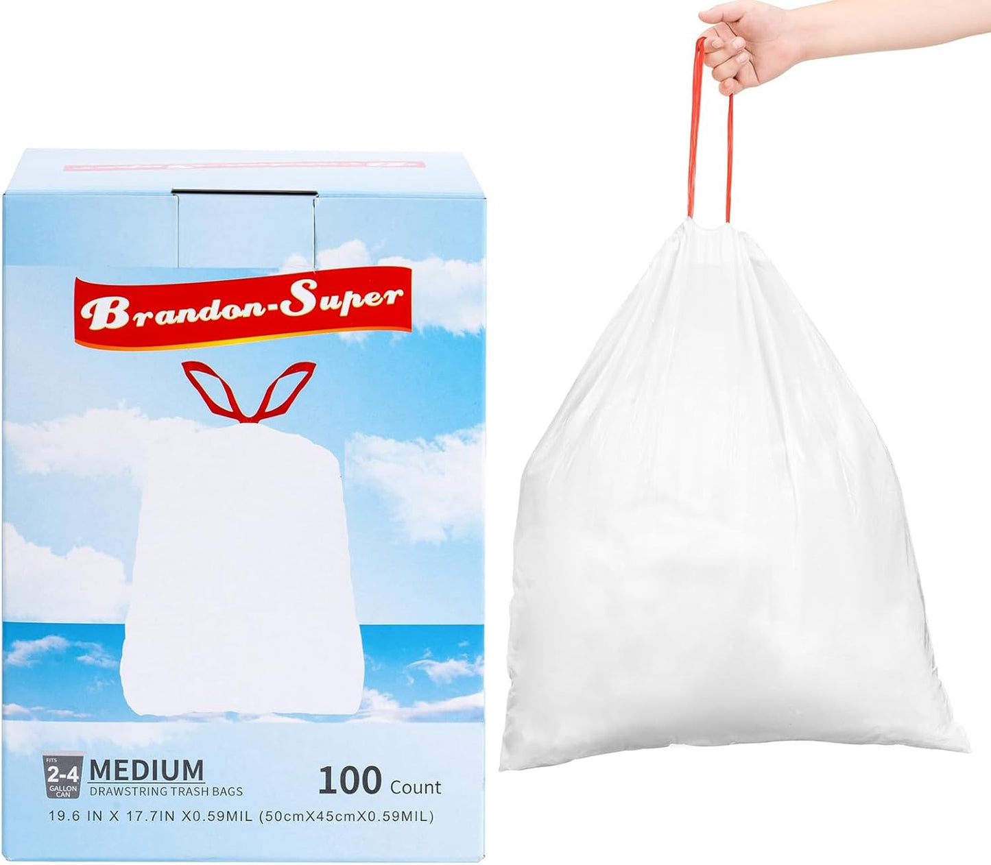 Small Trash Bag 4 Gallon Drawstring Garbage Bags For Small Trash Cans 2-4 Gallon, Office kitchen