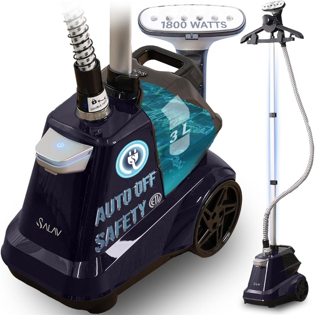 SALAV® Heavy Duty Smart Auto Shut-off Commercial Full-Size Garment Steamer, Beeping Alert when