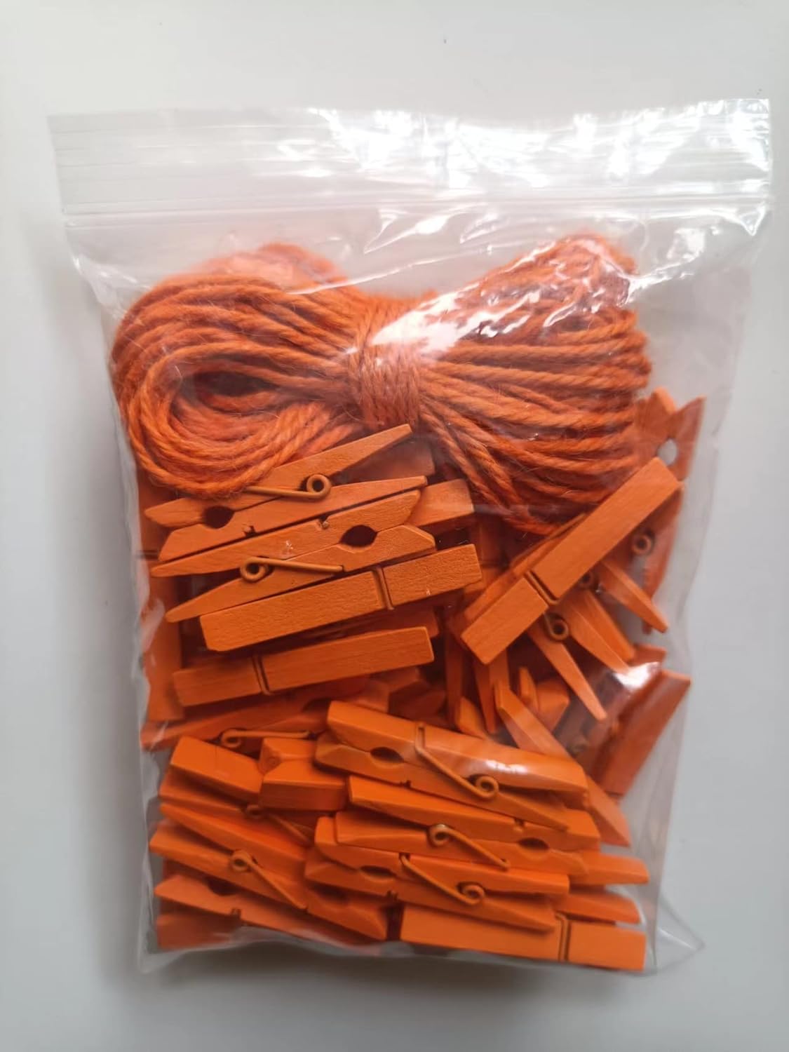 1.9 in Orange Wood Clothespins Hang Kids Artwork Craft Project Clothes Clips for Drying Bag Pegs