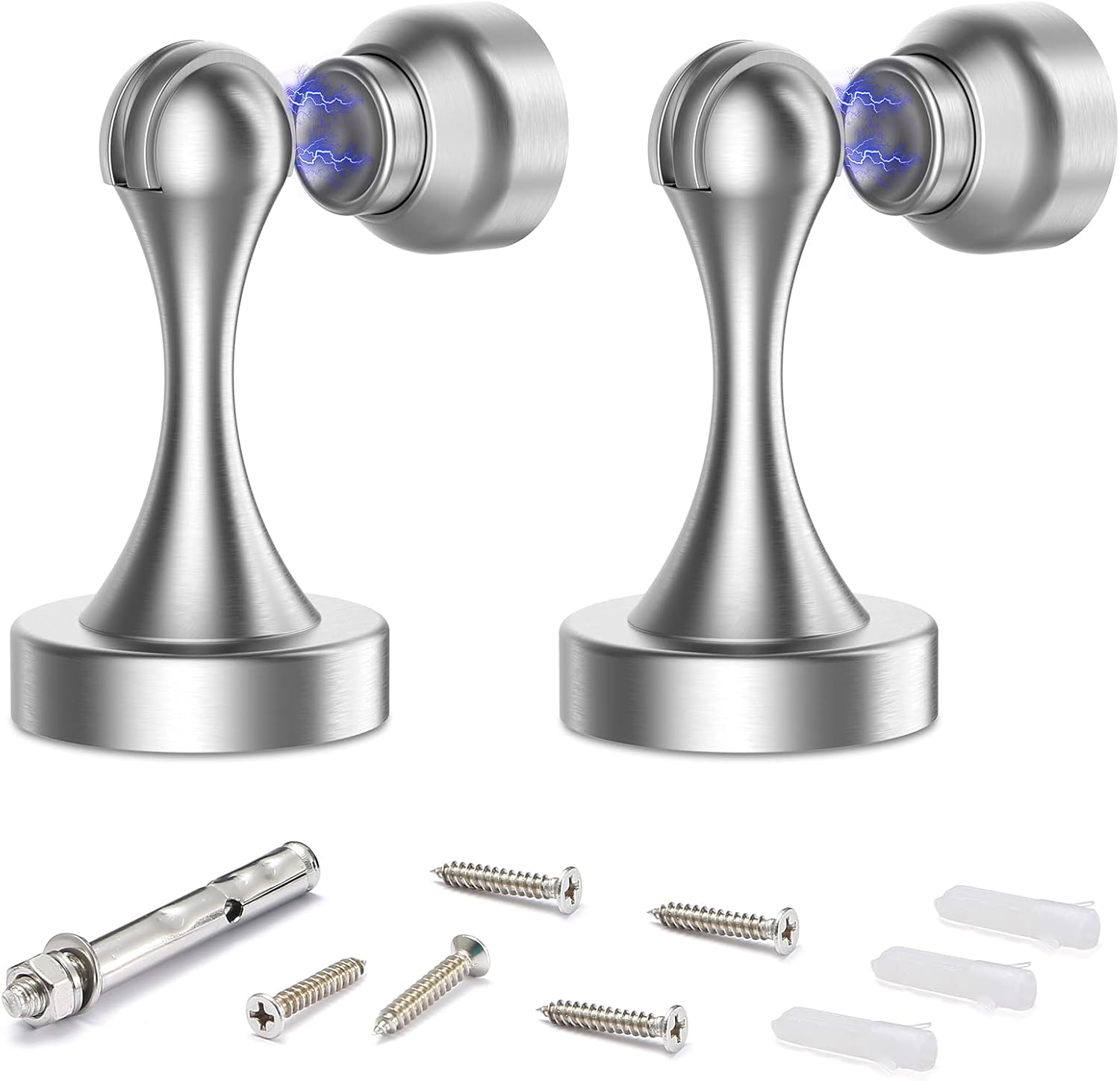 Magnetic Door Stop Stainless Steel，Door Stopper, Heavy Duty for Various Door Types, Keep Your Door