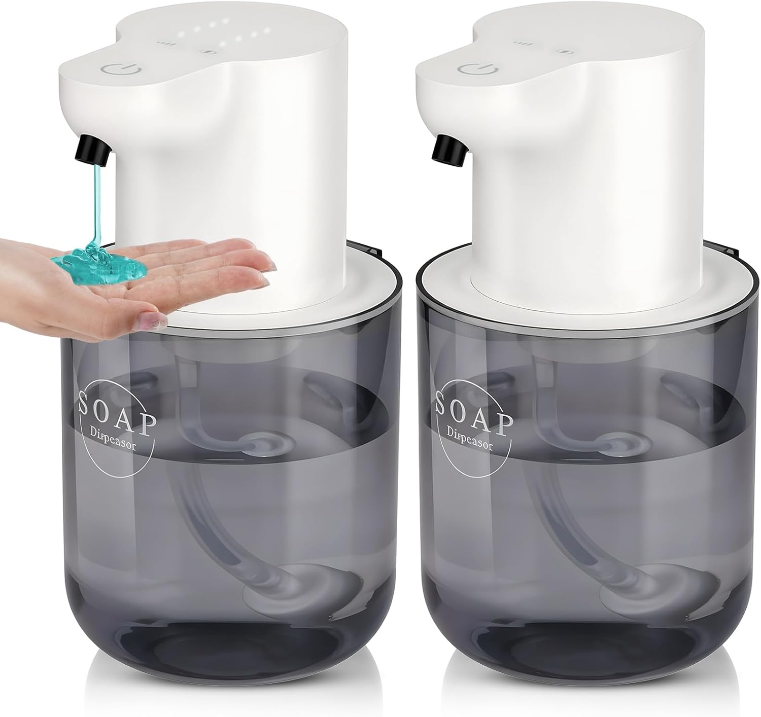 2 Pack Automatic Soap Dispenser, Touchless Automatic Liquid Soap Dispenser, Electric Wall Mounted