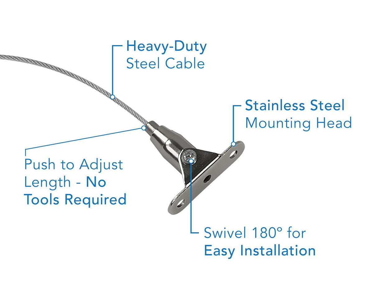 Mount-It! Furniture Anti-Tip Anchor - Steel Child Safety Straps | Secure Wall Anchors for