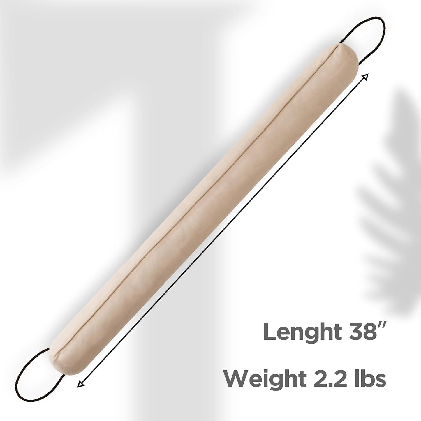 Sunolga 2-Pack 38" Door Draft Stopper Blocks Hot and Cold Air with Removable Washable Cover for