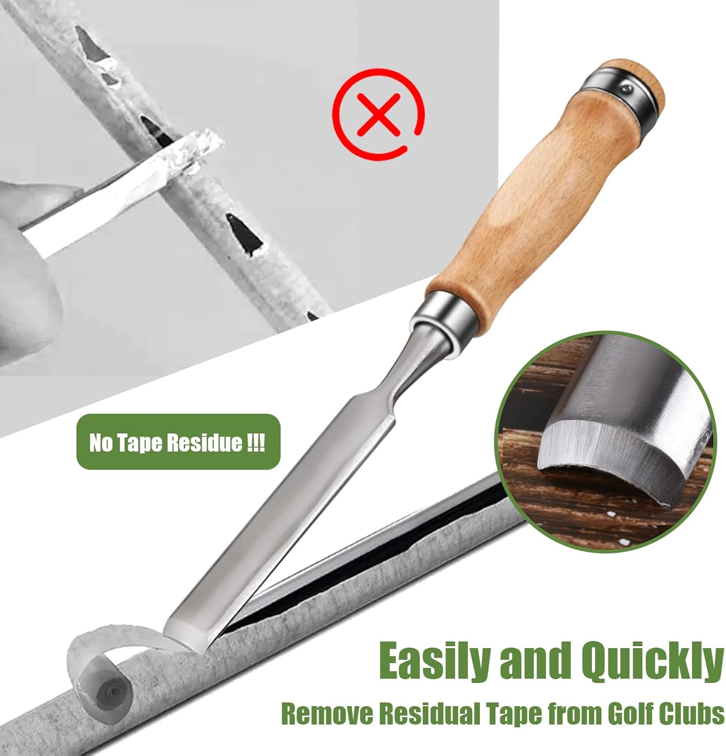 Golf Grip Removal Tool and Golf Grip Tape Removal Tool, V-Groove Grip Remover Saver 12“