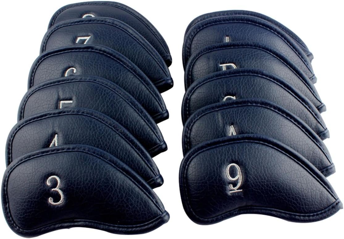 CRAFTSMAN GOLF 12pcs or 1pc Thick Synthetic Leather Golf Iron Head Covers Set Headcover Fit All