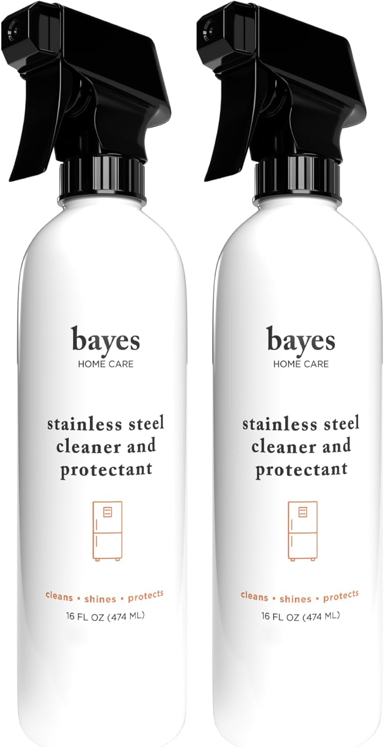 Bayes High-Performance Stainless Steel Cleaner Spray, Polish, and Protectant - Indoor & Outdoor