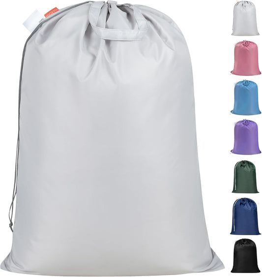 Polecasa Extra Heavy Duty Large Laundry Bag with Sturdy Handles, ID Tag & Drawstring Closure, 28 x