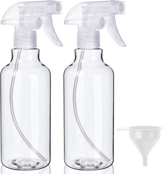 Airbee Plastic Spray Bottles (2-Pack, 16.9 Oz) Spraying, Clear