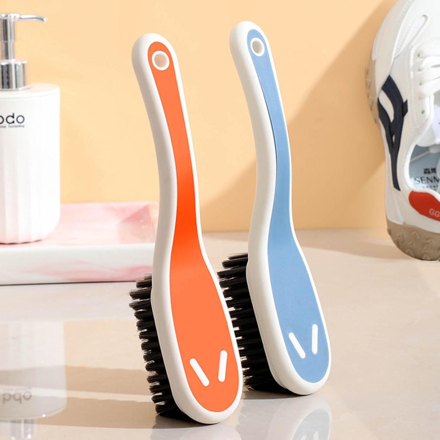 Soft Bristle Scrub Cleaning Brush Stain Remover Brush Fabric Cleaning Brush Laundry Brush Small