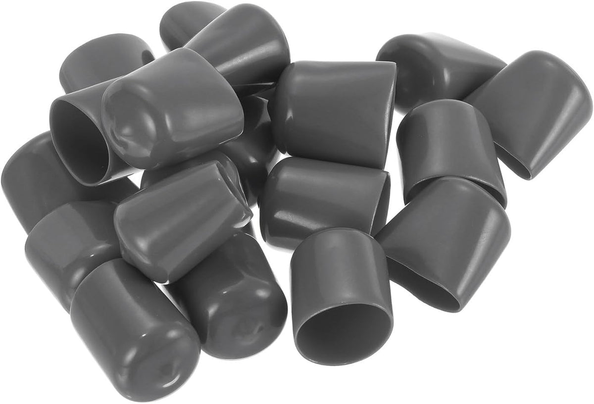 uxcell 20pcs Rubber End Caps 21mm ID Vinyl PVC Round Tube Bolt Cap Cover Screw Thread Protectors