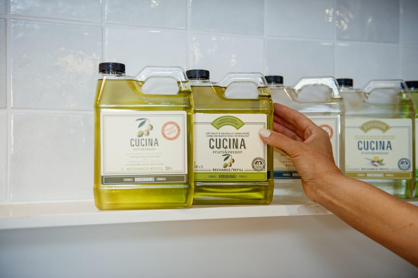 Cucina Fruits & Passion Hand Soap Refill – 1 Liter (33.8 oz) Coriander and Olive Tree – Purifying