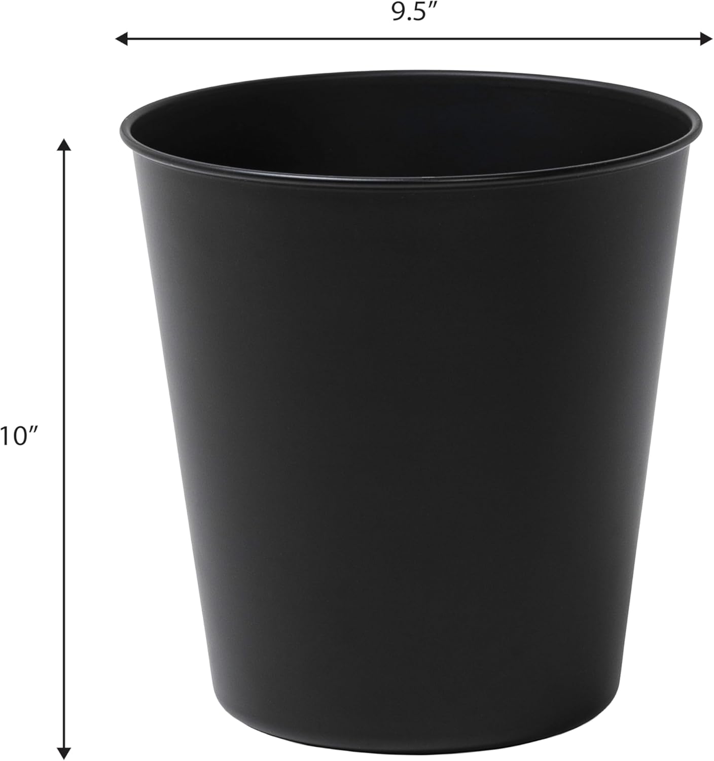 happimess HPM1113A-SET2 Nolan Modern Classic Smooth Steel 2 Gal Waste Bin for Kitchen, Office