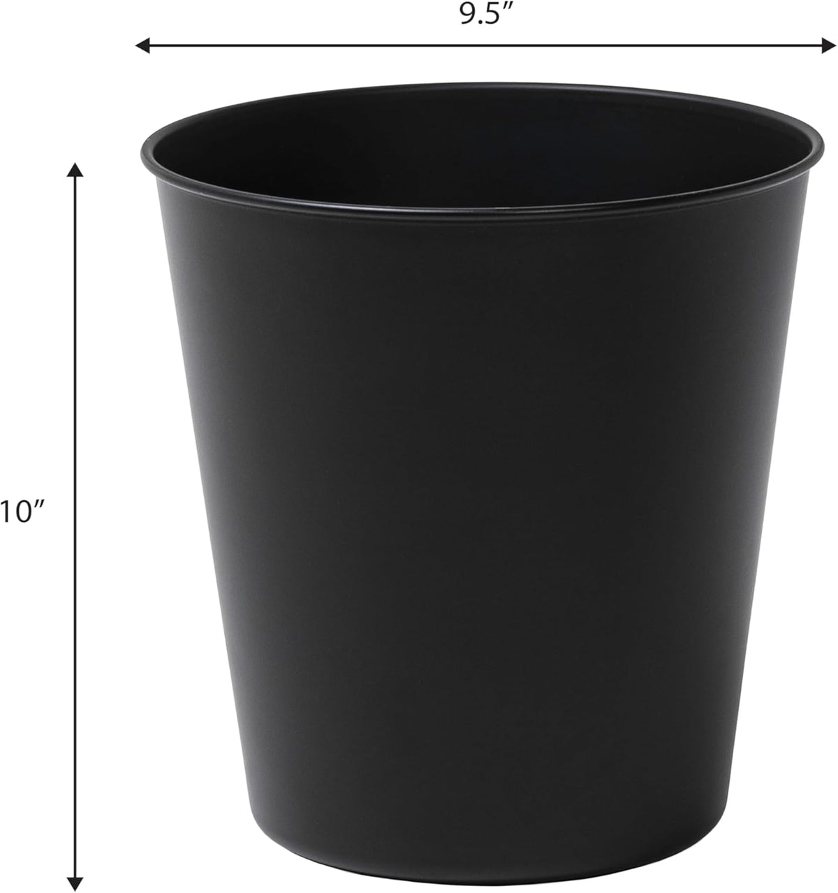 happimess HPM1113A-SET2 Nolan Modern Classic Smooth Steel 2 Gal Waste Bin for Kitchen, Office
