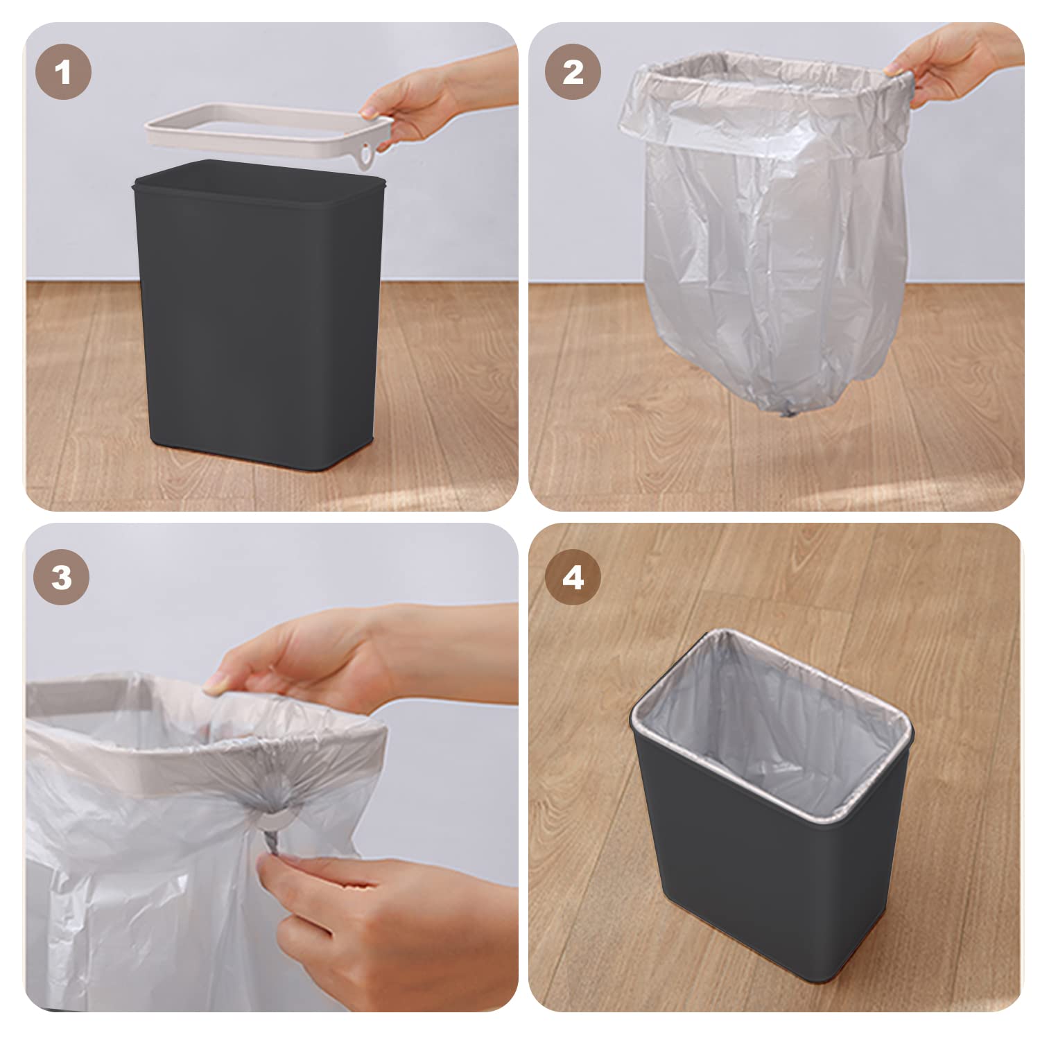 Yatmung Touchless Bathroom Trash Can - 2.5 Gallon Smart Trash Can Sensor Motion - Skinny Trash Bin