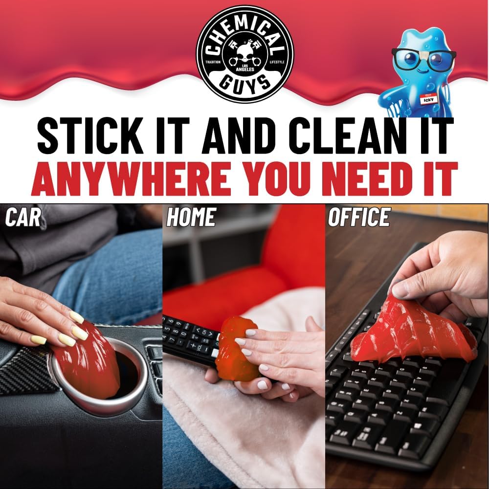 Chemical Guys Sticky Icky Car Cleaning Gel, Green Apple Scent - Detailing Kit, Automotive Dust Car