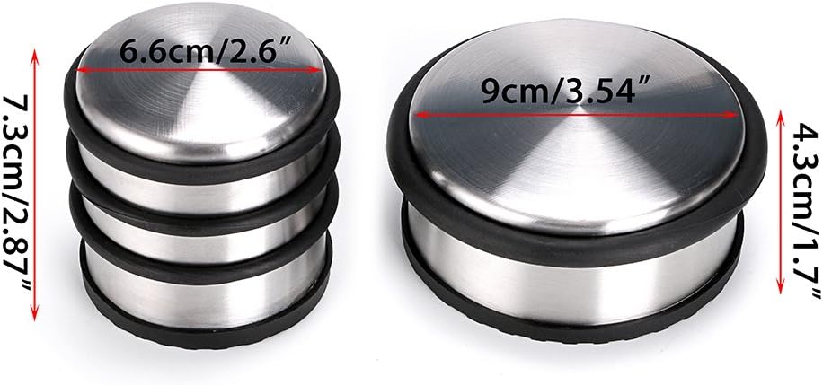 Sumnacon Heavy Duty Floor Door Stopper No Drill, Durability Stainless Steel Door Stops with