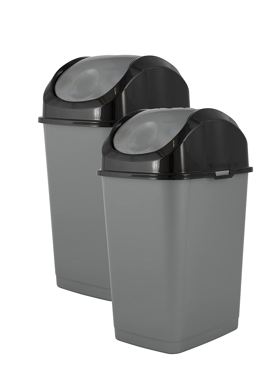 Superio Small Trash Can for Dorm with Lid 4.5 Gallon Plastic Swing Top Slim Garbage Can for Under
