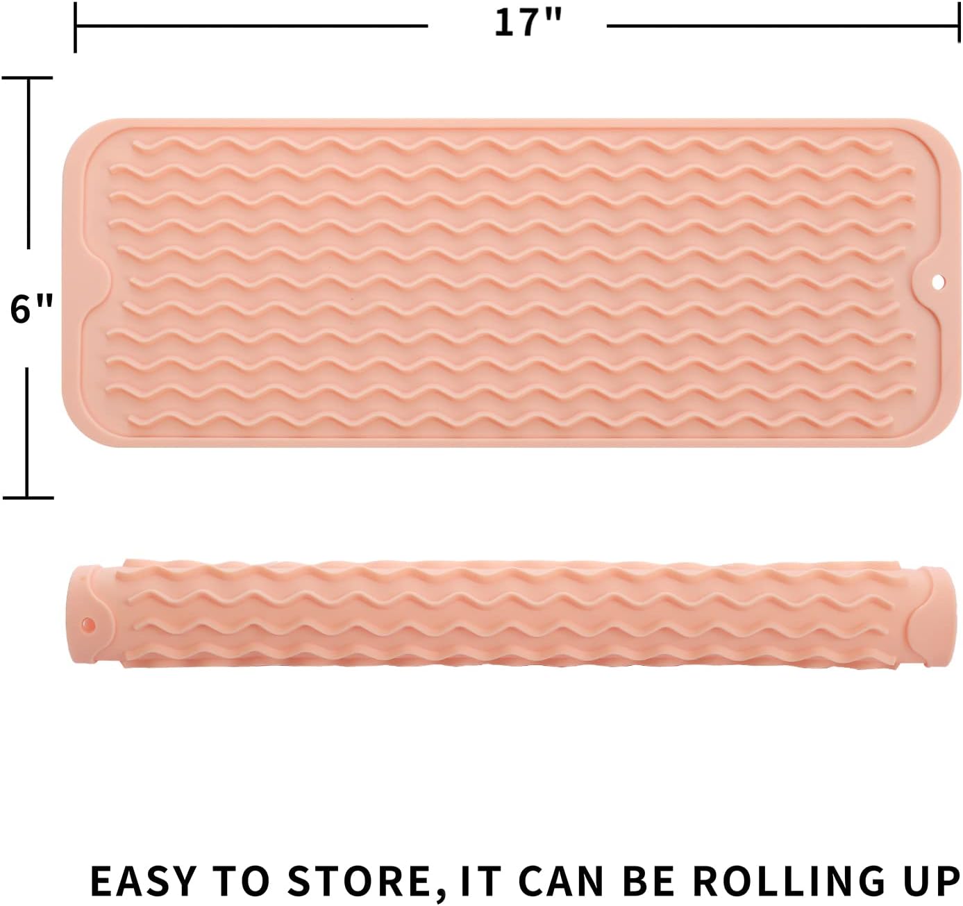 Silicone Dish Drying Mat for Multiple Usage,Easy clean,Eco-friendly,Heat-resistant Silicone Mat for
