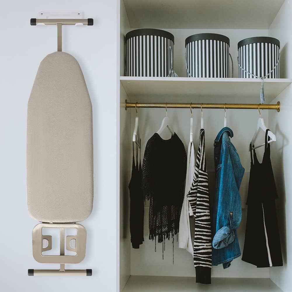 Ironing Board Hanger Wall Mount Ironing Board Holder Organizer Wall Rack for Laundry Rooms Storage