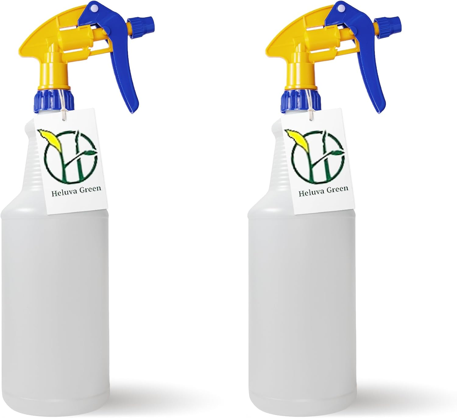 Heavy Duty 32oz Plastic Spray Bottles for Cleaning - Large Empty Industrial Bottles for Gardening