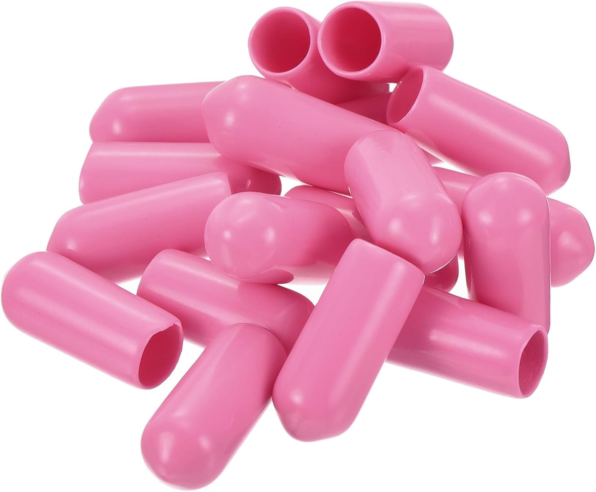 uxcell 20pcs Rubber End Caps 6mm(1/4 inch) ID Vinyl PVC Round Tube Bolt Cap Cover Screw Thread