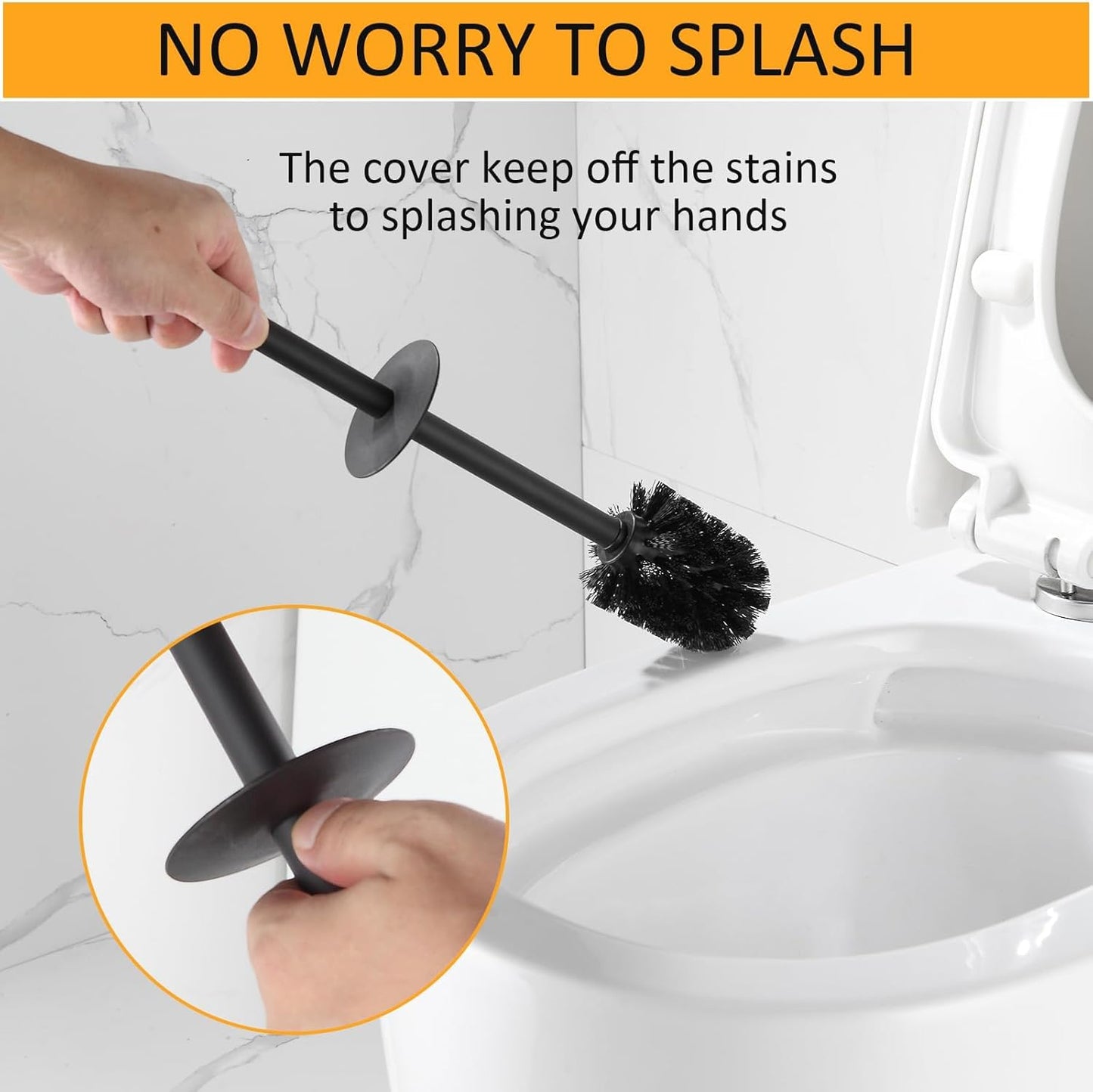 BGL Toilet Brush and Holder Set 2 Packs Aluminium Free Standing, Bathroom Storage and Organization