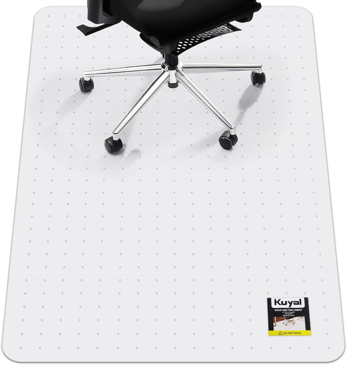Kuyal Office Chair Mat for Carpet, 40x48 Clear Heavy Duty Computer Chair Mat, Under Desk Protector
