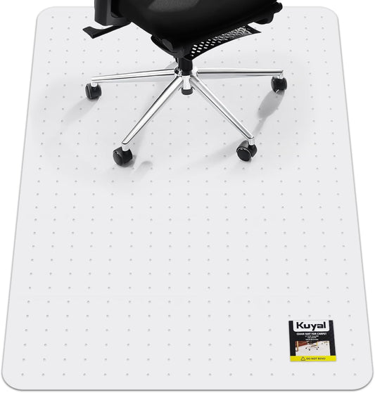 Kuyal Office Chair Mat for Carpet, 40x48 Clear Heavy Duty Computer Chair Mat, Under Desk Protector
