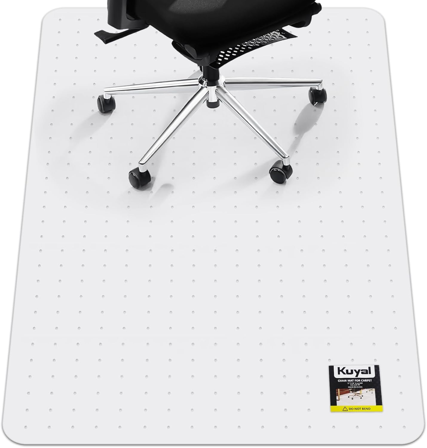 Kuyal Office Chair Mat for Carpet, 36x48 Clear Heavy Duty Computer Chair Mat, Under Desk Protector