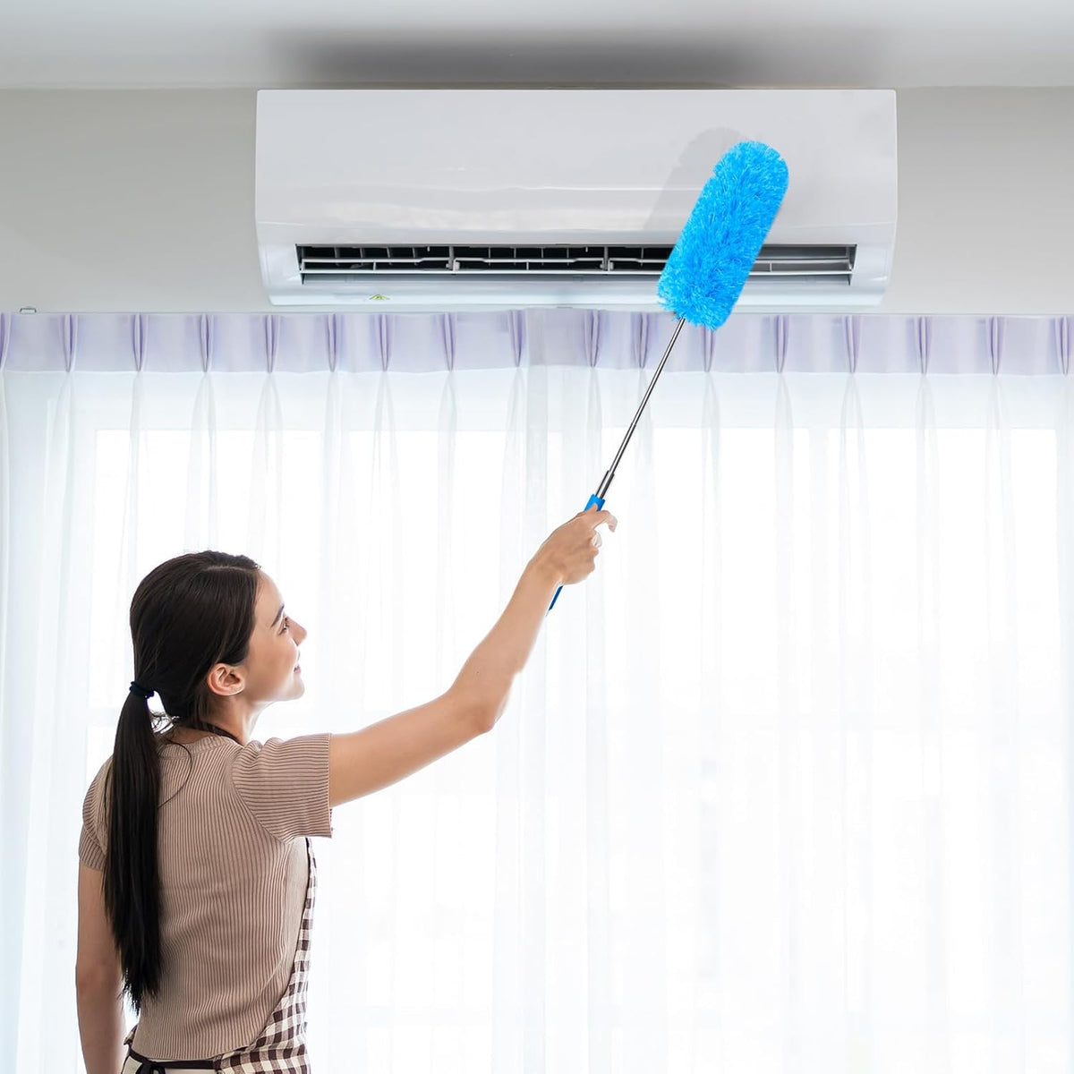 Tanlade 12 Pcs Microfiber Feather Duster for Cleaning 13-31 Inch Extendable Cobweb Dusters Ceiling