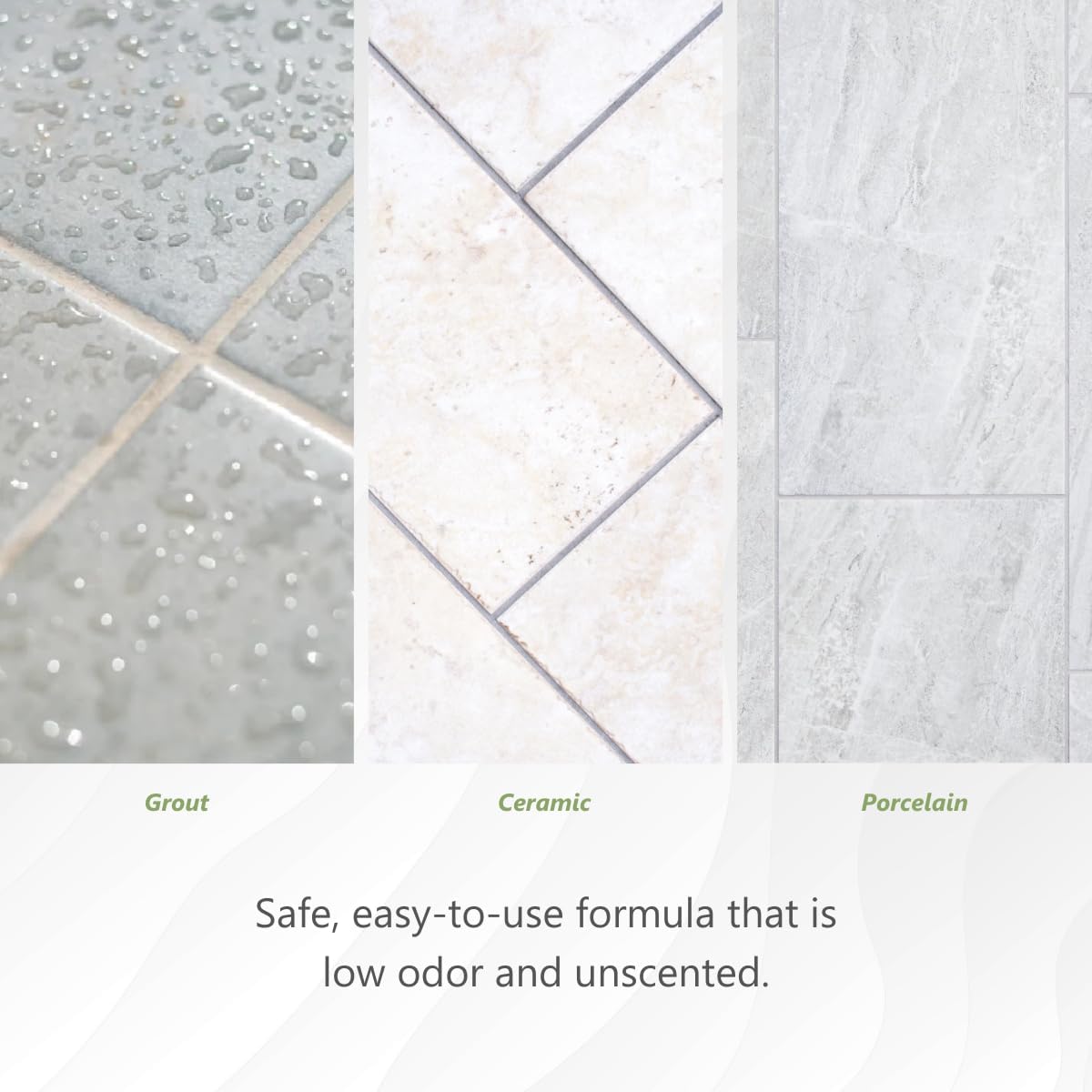 MORE Grout, Ceramic & Porcelain Tile Sealer - Water-Based Grout Sealer - Stain, Tile & Grout