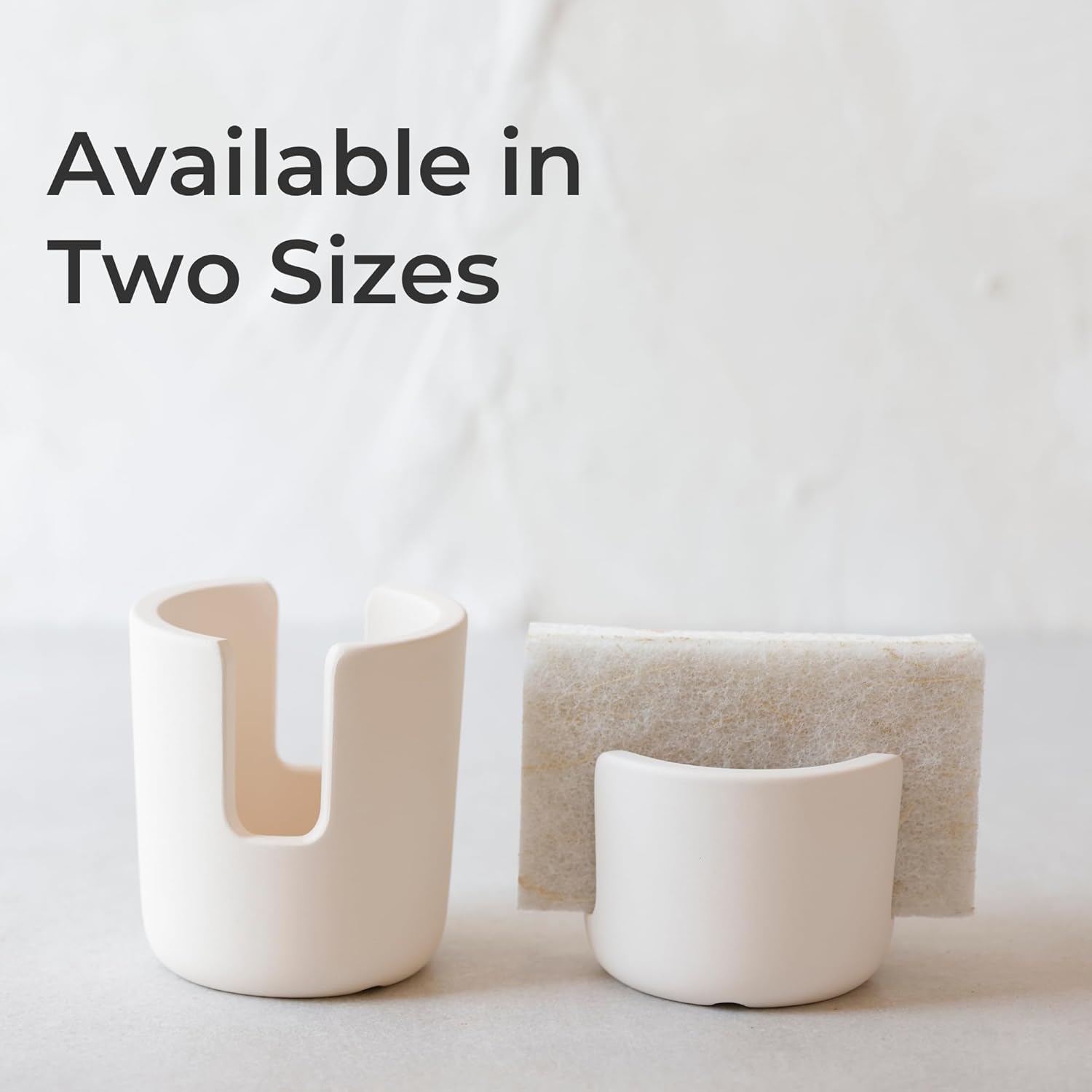 Selegna Diatomaceous Earth Sponge Holder - Drying Rack, Absorbent Stone Kitchen Sink Organizer