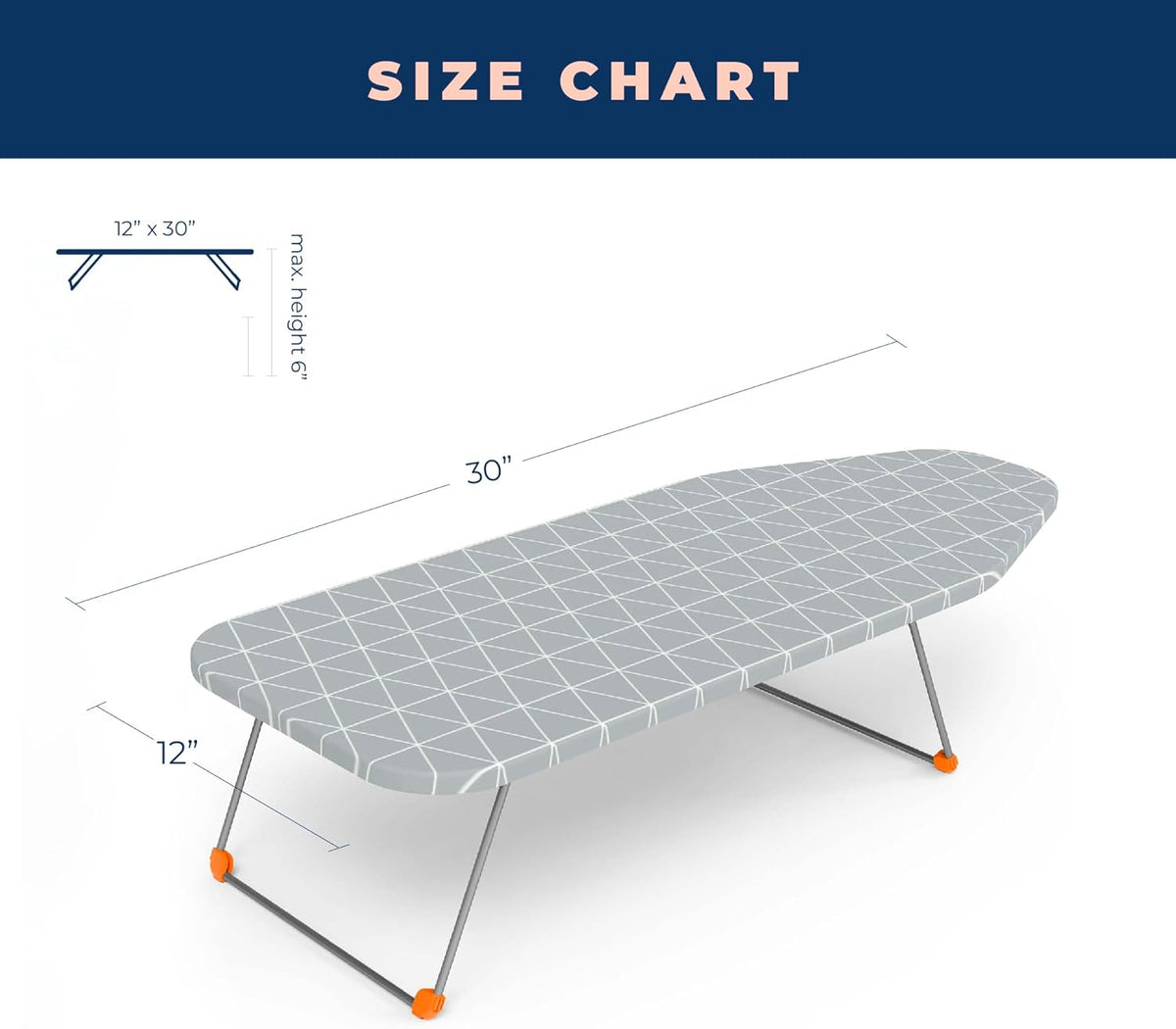 Tabletop Ironing Board with Folding Legs, Small Ironing Board with Thick Cotton Cover, Portable