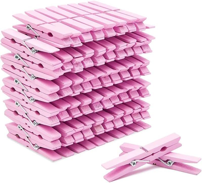 1.9 Inch White Small Clothes Pins Paper Picture School Work Holders Baby Shower Clothing Line Clips
