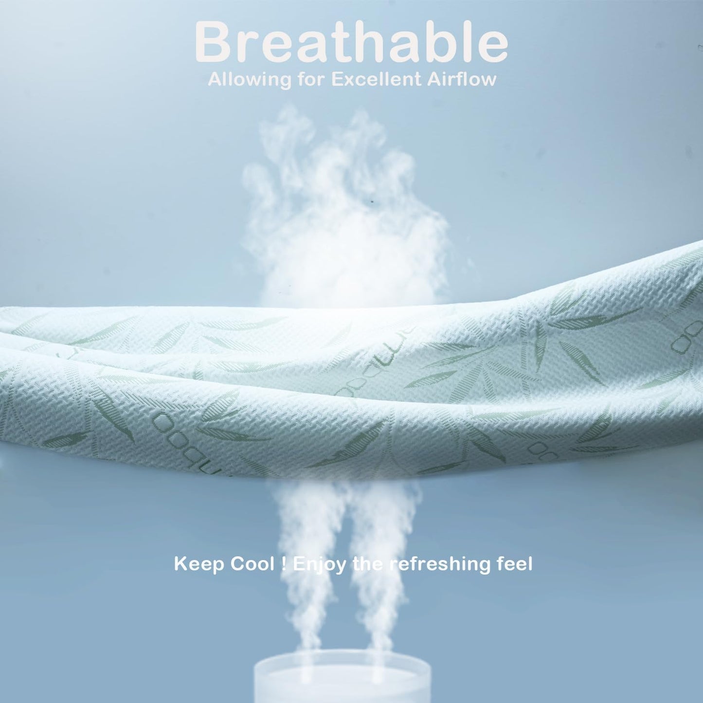 King Mattress Protector Waterproof Mattress Pad Washable Bamboo Rayon Mattress Cover Breathable