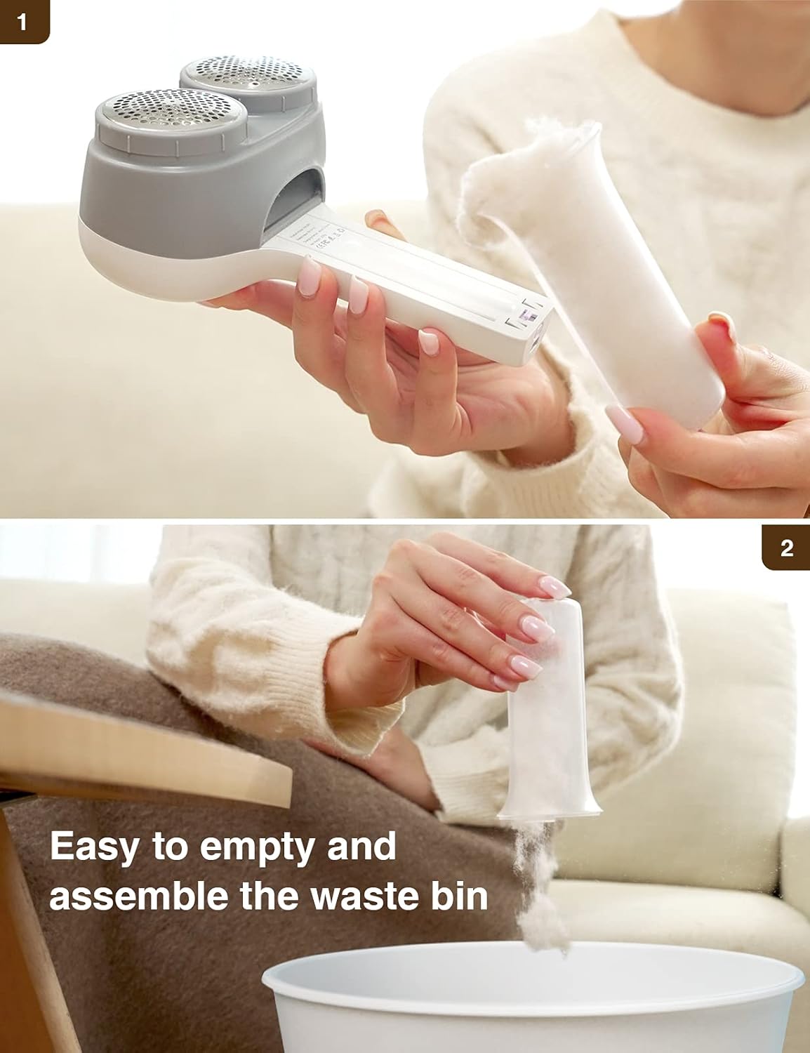 VASSON Fabric Shaver, Electric Lint Remover, Rechargeable Lint Shaver, Sweater Shavers to Remove