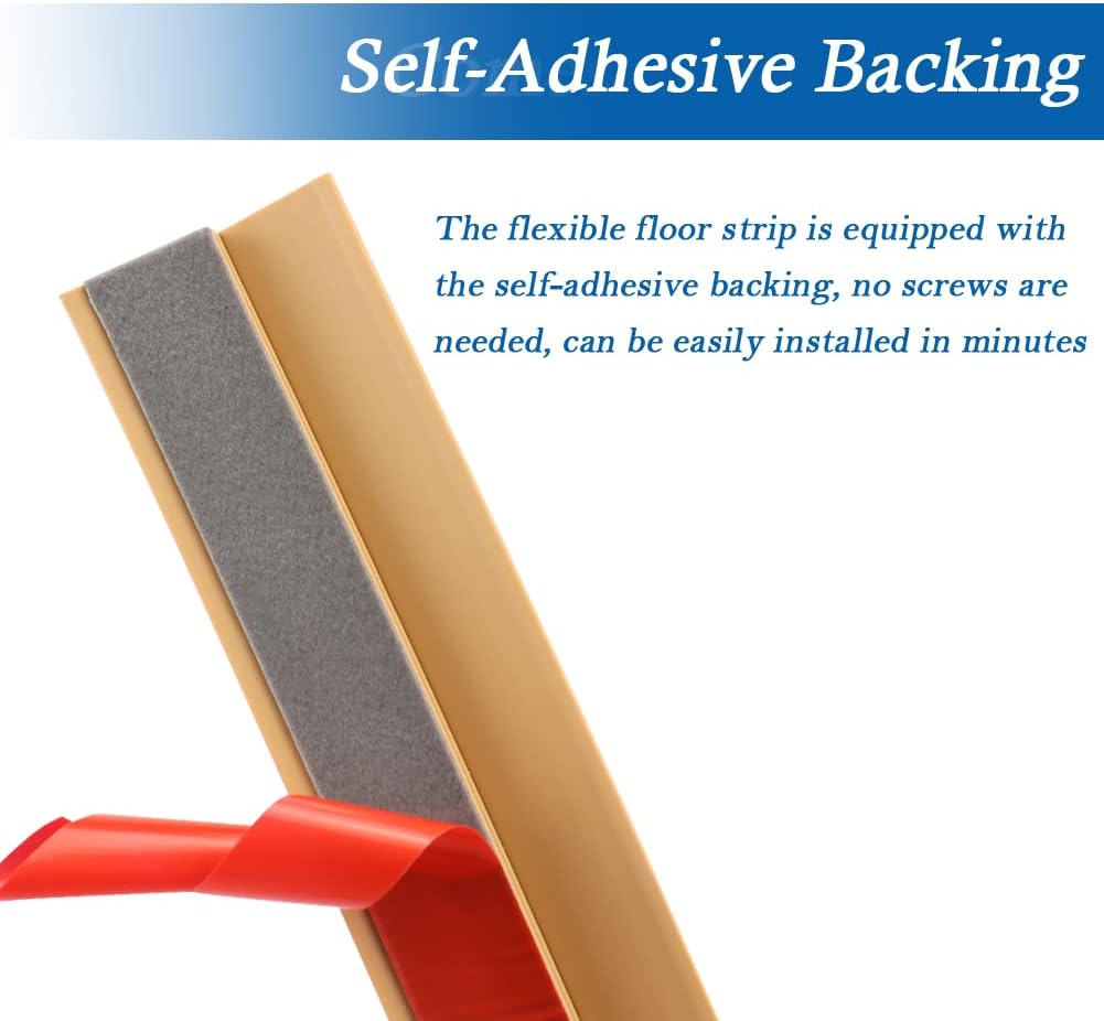 Floor Transition Strip Self Adhesive Carpet & Flooring Transitions Edging Trim Strip PVC Threshold
