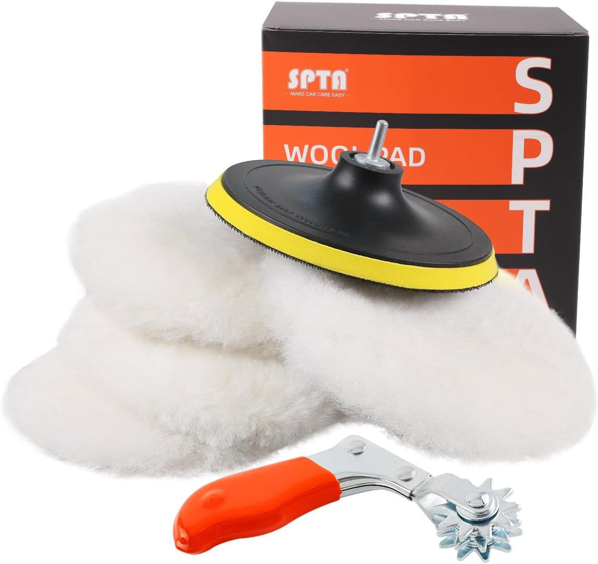 Wool Polishing Buffing Pad, SPTA 6 Pcs 6 Inch 150mm Polishing Buffing Wheel for Drill Buffer
