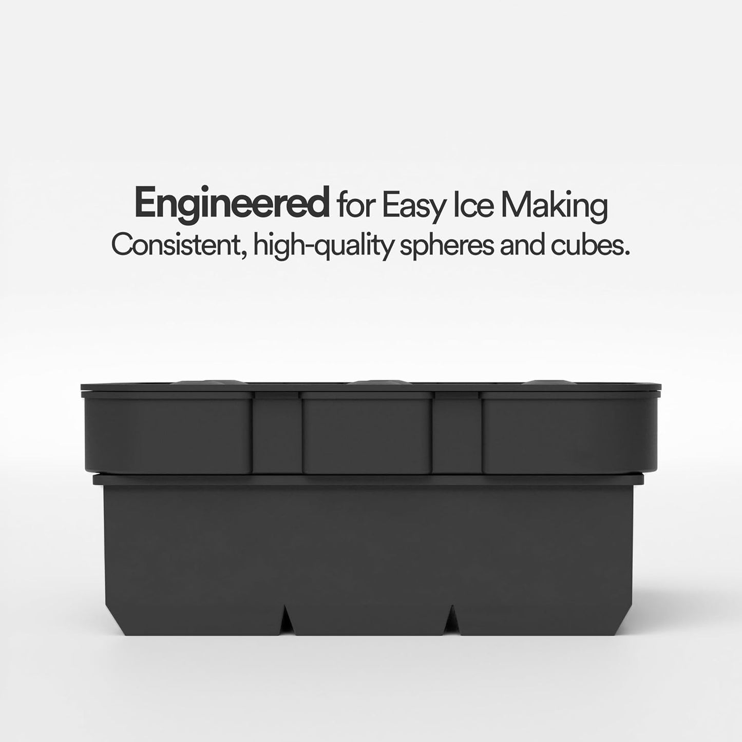 glacio Silicone Ice Cube Trays – Large Silicone Molds for 2-Inch Ice Cubes and Spheres Whiskey Ice