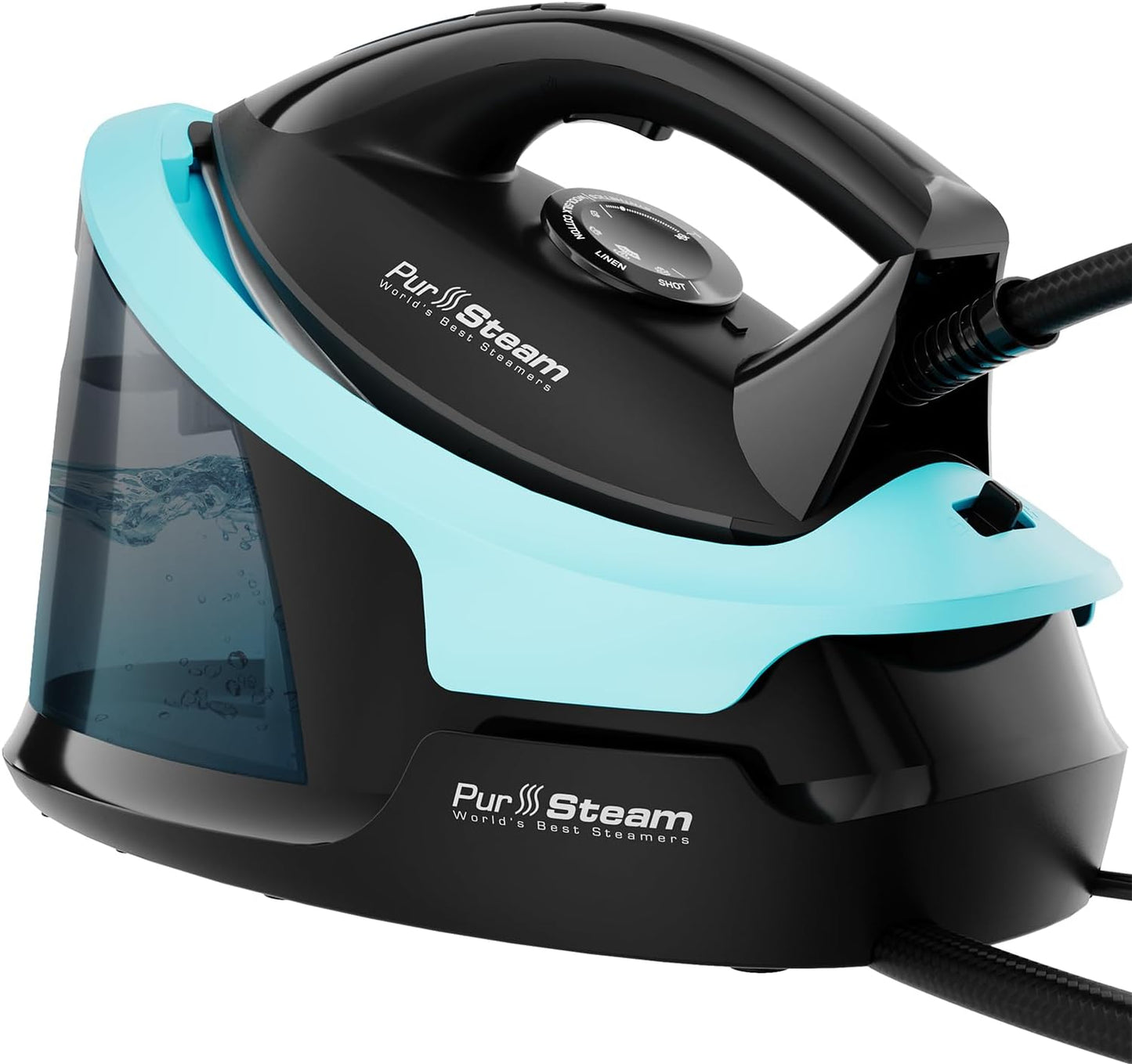 Pursteam Steam Station Max Ceramic Soleplate Steam Iron for Clothes 1500W, 50.7oz Removable Water